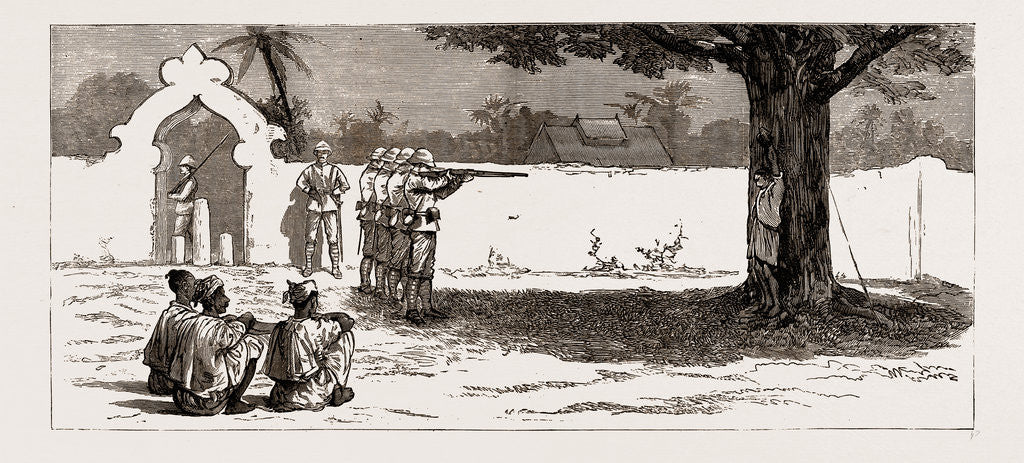 Detail of With The Royal Welsh Fusiliers In Upper Burma: The Execution Of A Dacoit At Shway-bo, 1886 by Anonymous