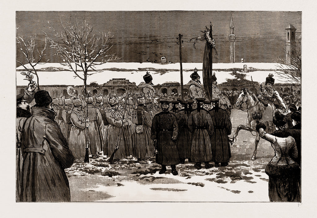 Detail of The Armistice Between Serbia And Bulgaria: Bulgarian Volunteers Disbanding At Rustchuck, 1886 by Anonymous