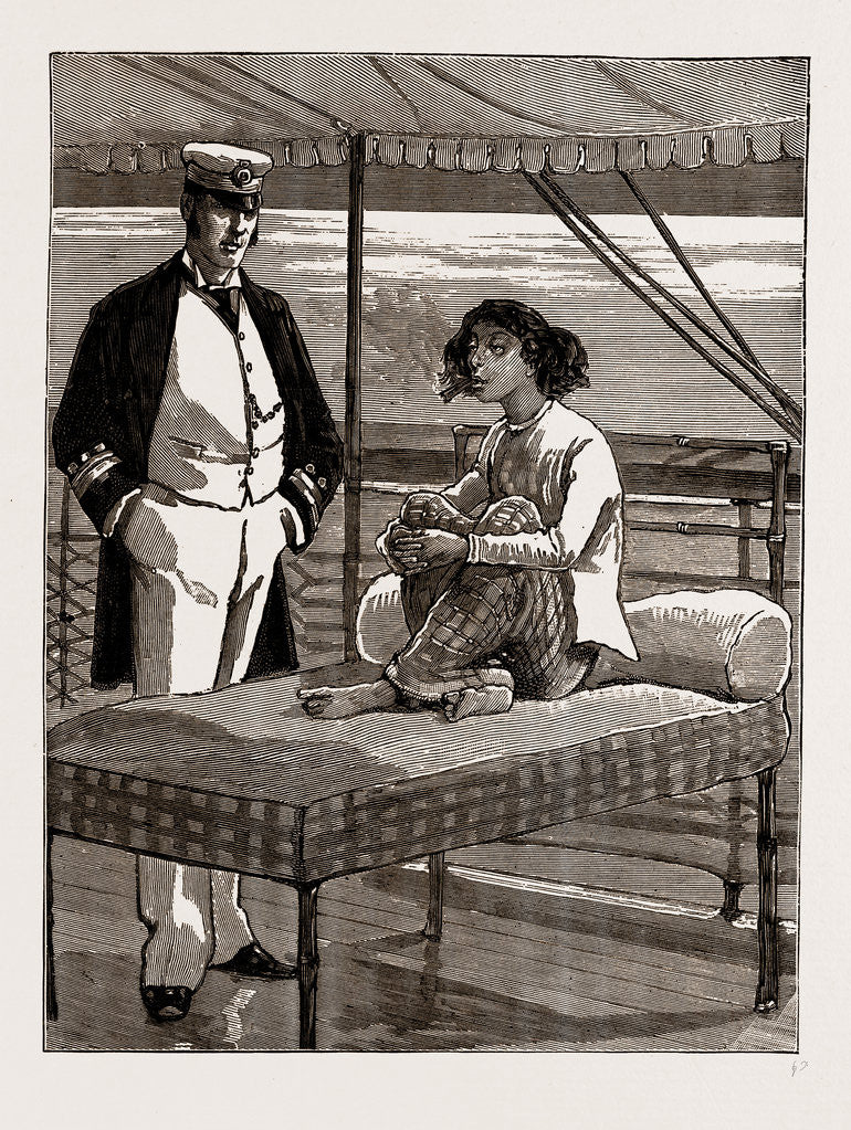 Detail of The Only Lady Patient On Board The Hospital Ship Rangoon, On The Irrawaddy, 1886 by Anonymous