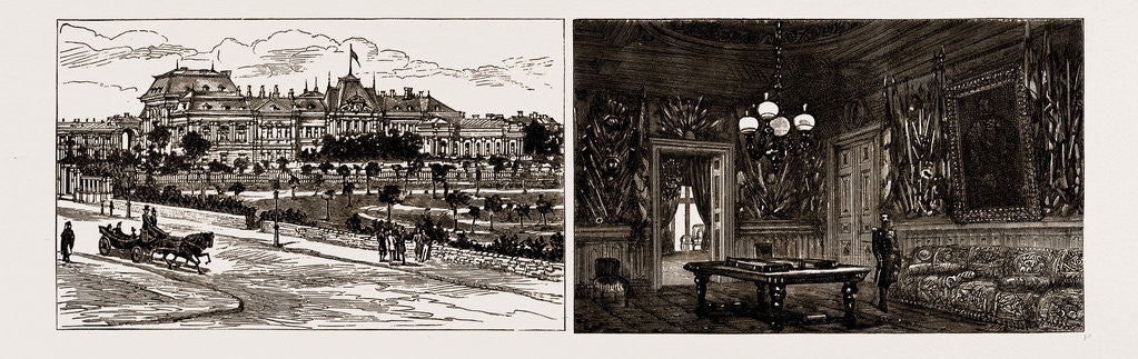 Detail of Prince Alexander Of Bulgaria At Home: Front View Of The Palace And Park At Sofia by Anonymous