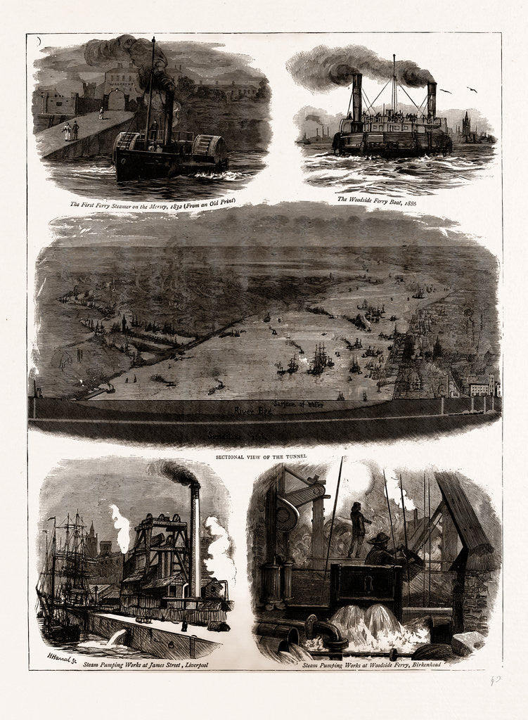 Detail of The Mersey Tunnel Opened By The Prince Of Wales, Jan. 20, UK, 1886 by Anonymous