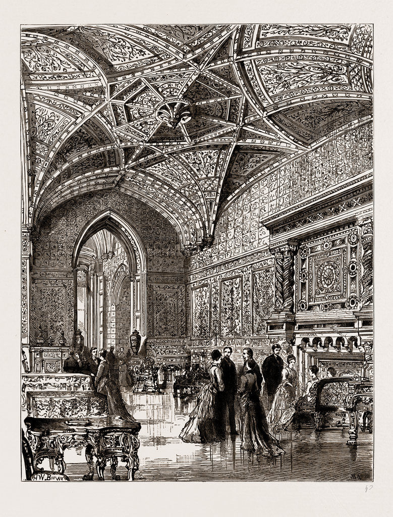 Detail of Eaton Hall: The Great Drawing Room, UK, 1886 by Anonymous