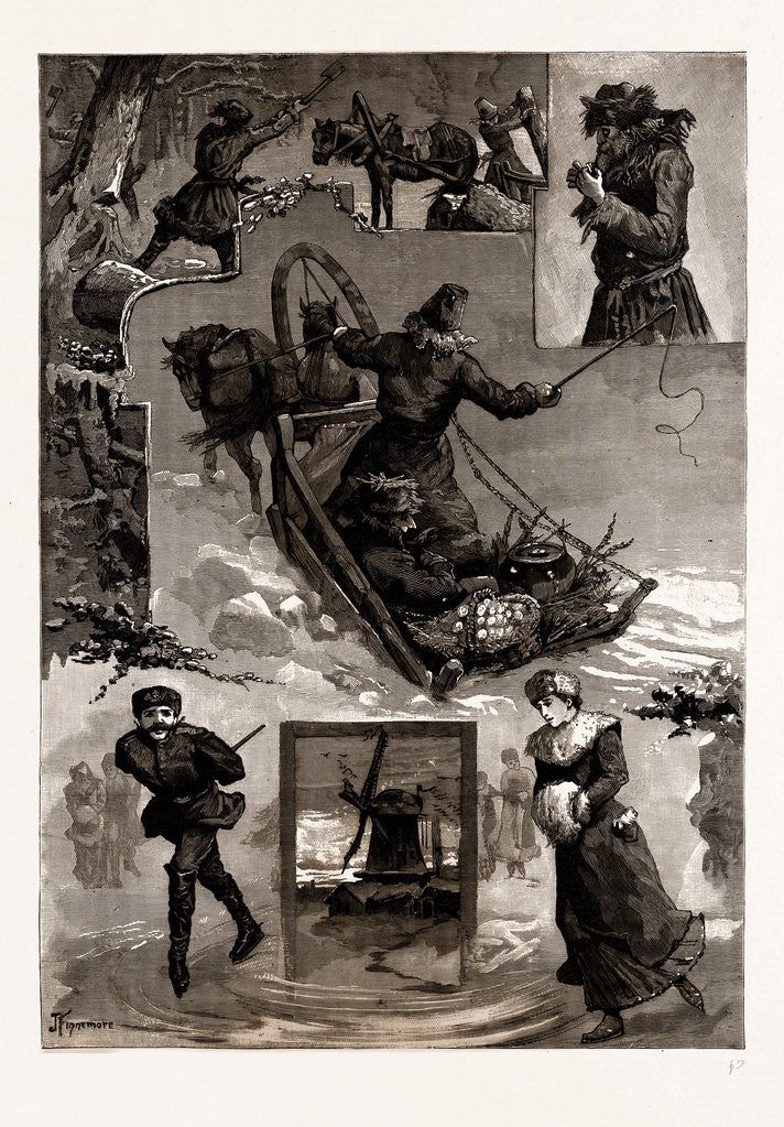 Detail of Winter Sketches In South Russia, 1886 by Anonymous