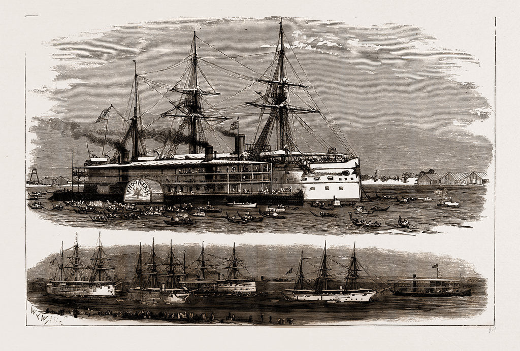 Detail of The Expedition To Upper Burma: Transfer Of The Captive King Theebaw From The Steamer Thooreah To The Troopship Clive At Rangoon, Dec. 6, 1886 by Anonymous