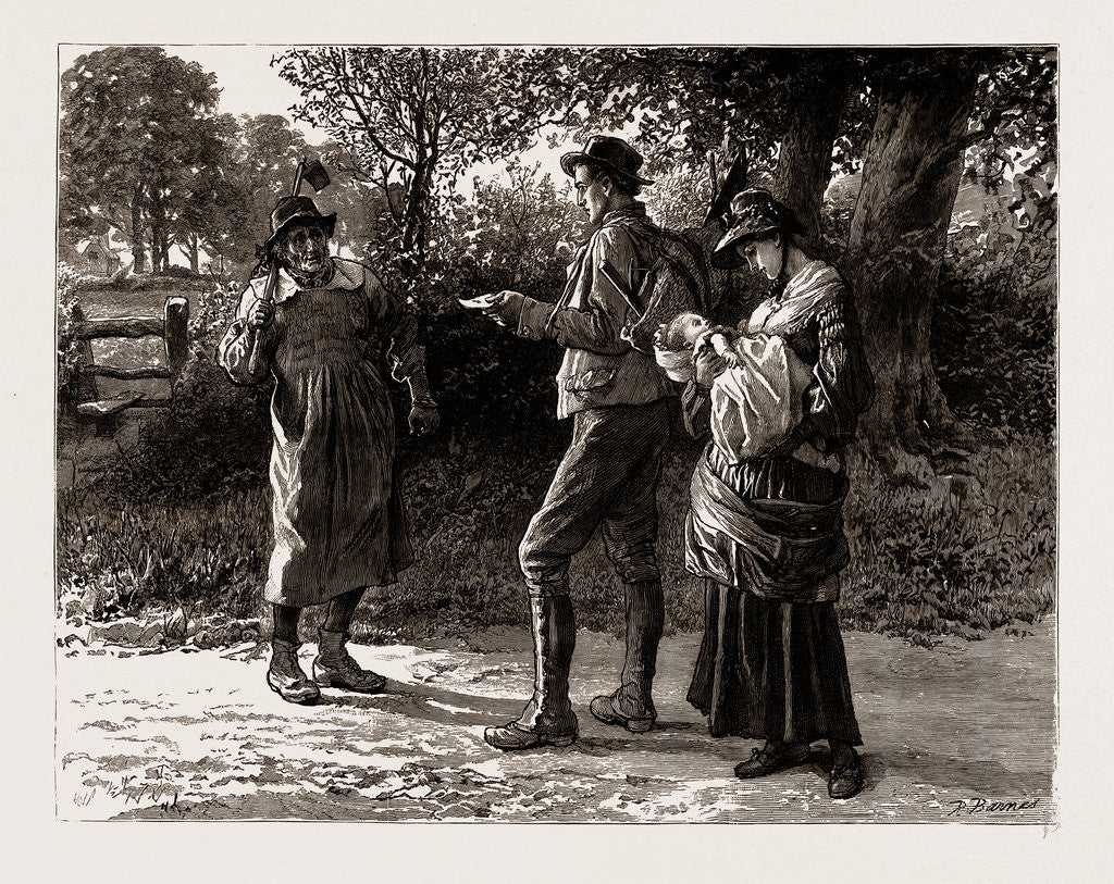 Detail of The Mayor Of Casterbridge: 'Hay-trussing?' said the turnip-hoer, who had already begun shaking his head. 'O no' by Robert Barnes