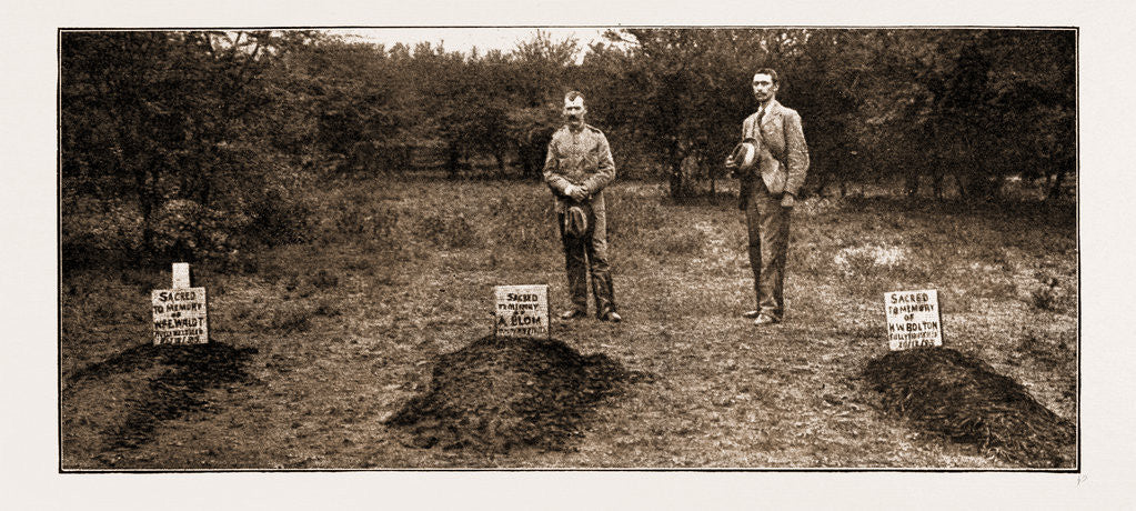 Detail of The Latest Rising In South Africa: The Graves Of The Murdered Traders At Pokwani, 1897 by Anonymous