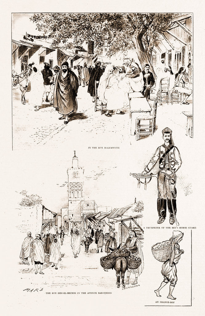 Detail of The French Occupation Of Tunis: Native Character Sketches, 1897 by Anonymous