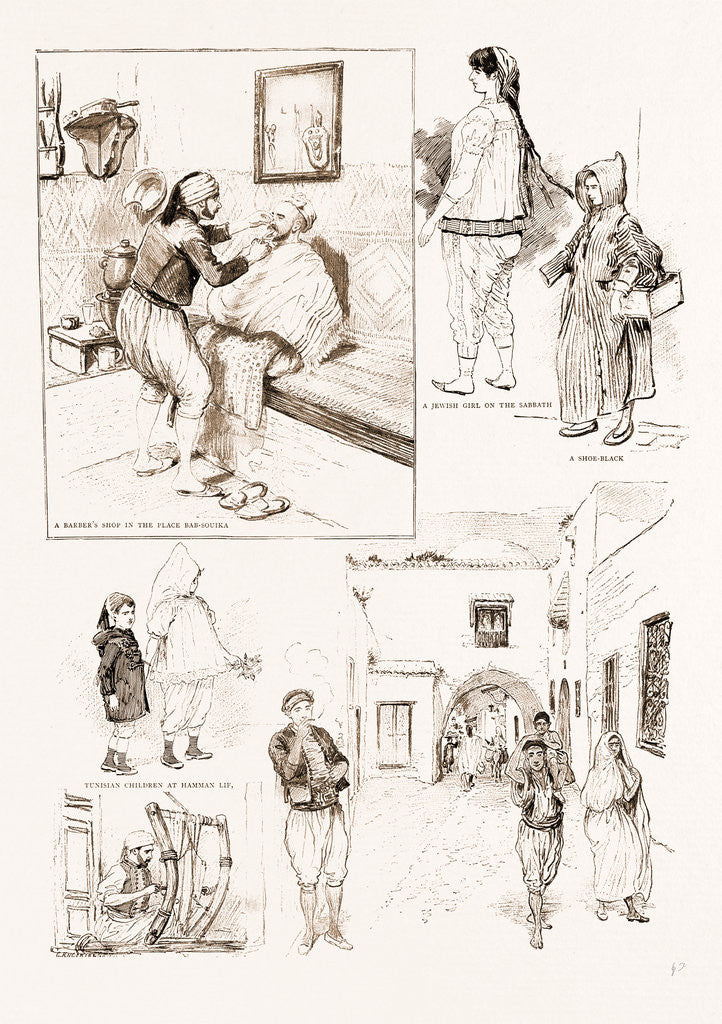 Detail of The French Occupation Of Tunis: Native Character Sketches, 1897 by Anonymous