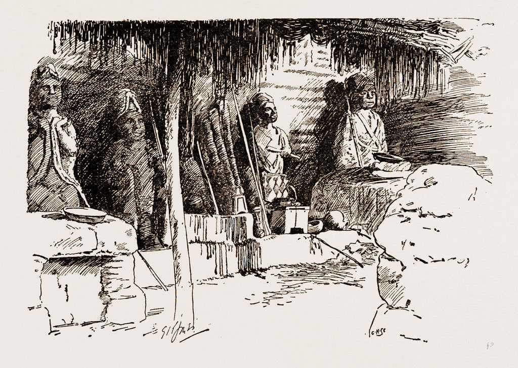 Detail of The Place Where Cannibal Rites And Human Sacrifices Are Performed. The Ju-ju House At Gwato, Near Benin, 1897 by Anonymous