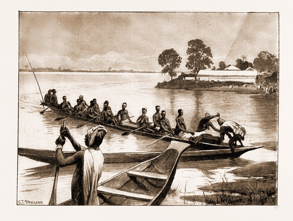 Detail of The Royal Niger Company's Expedition: Everyday Scenes On The River Niger, 1897 by Anonymous