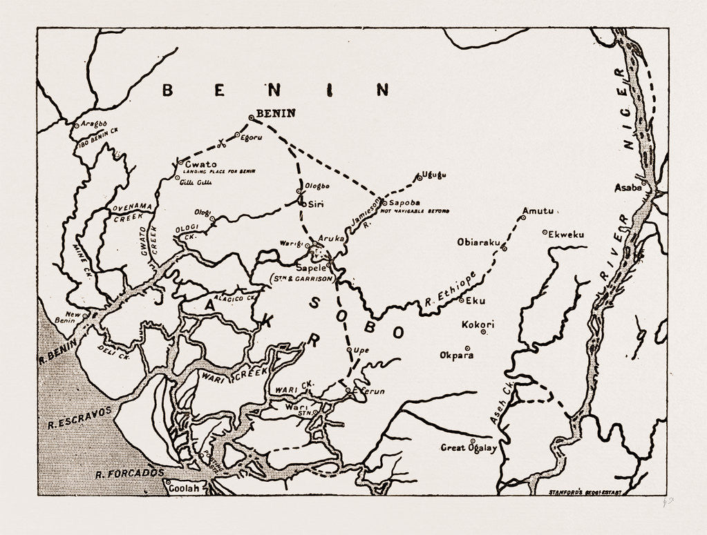 Detail of The Advance On Benin by Anonymous