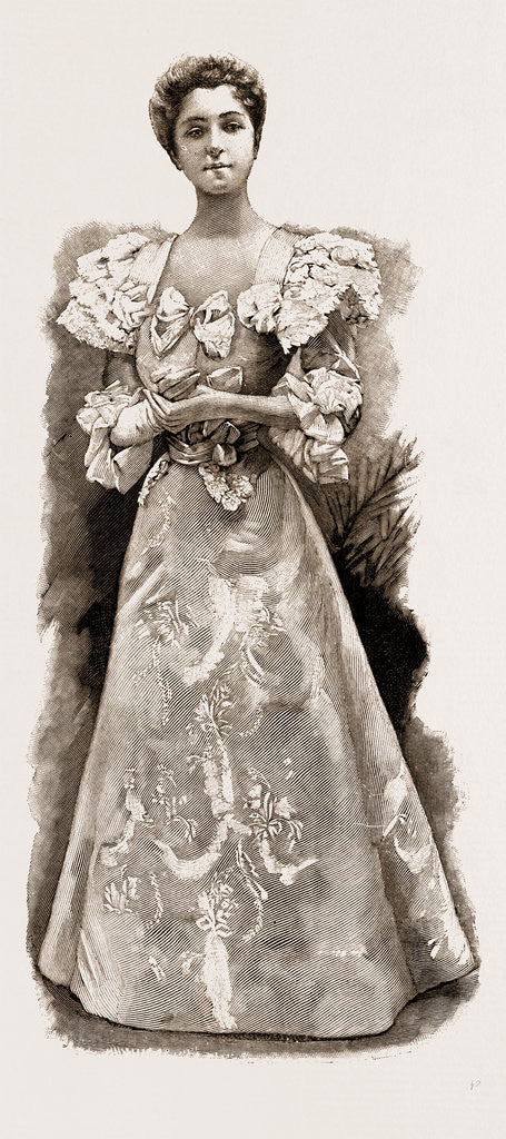 Detail of A Handsome Dinner Dress, Fashion, 1897 by Anonymous