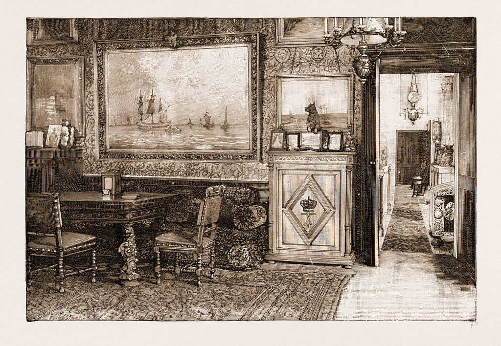 Detail of The King Of Greece's Study In The Palace At Athens, Greece, 1897 by Anonymous
