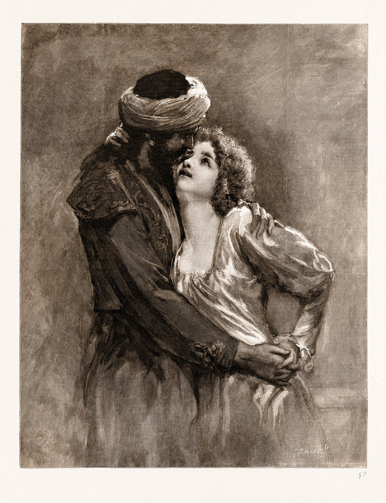 Detail of Then I Am Messiah, Indeed, He Thought, Glowing, And, Stooping, He Knew For The First Time The Touch Of A Woman's Lips by Solomon J. Solomon
