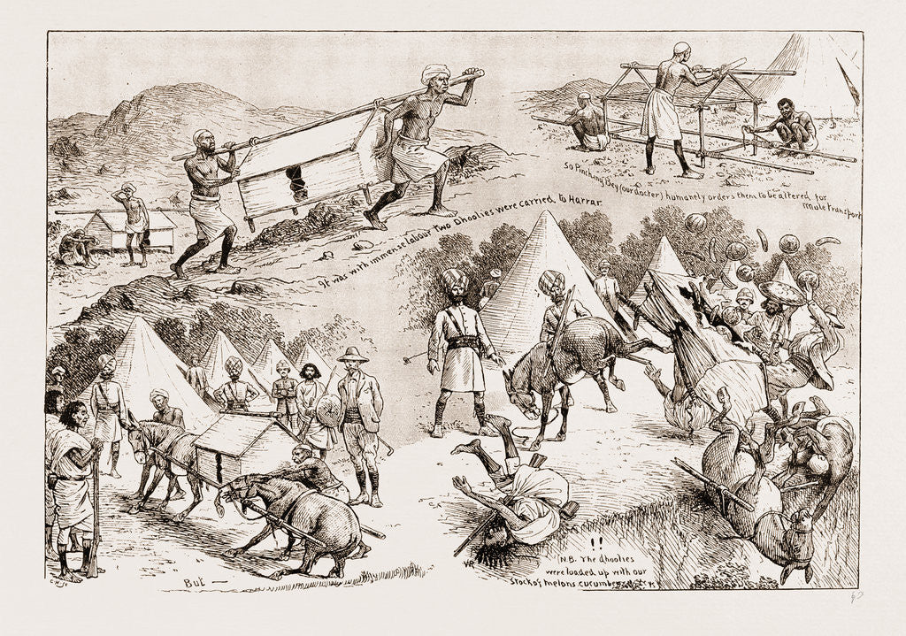 Detail of With The British Mission To Abyssinia: The Difficulties Of Mule Transport, 1897 by Anonymous