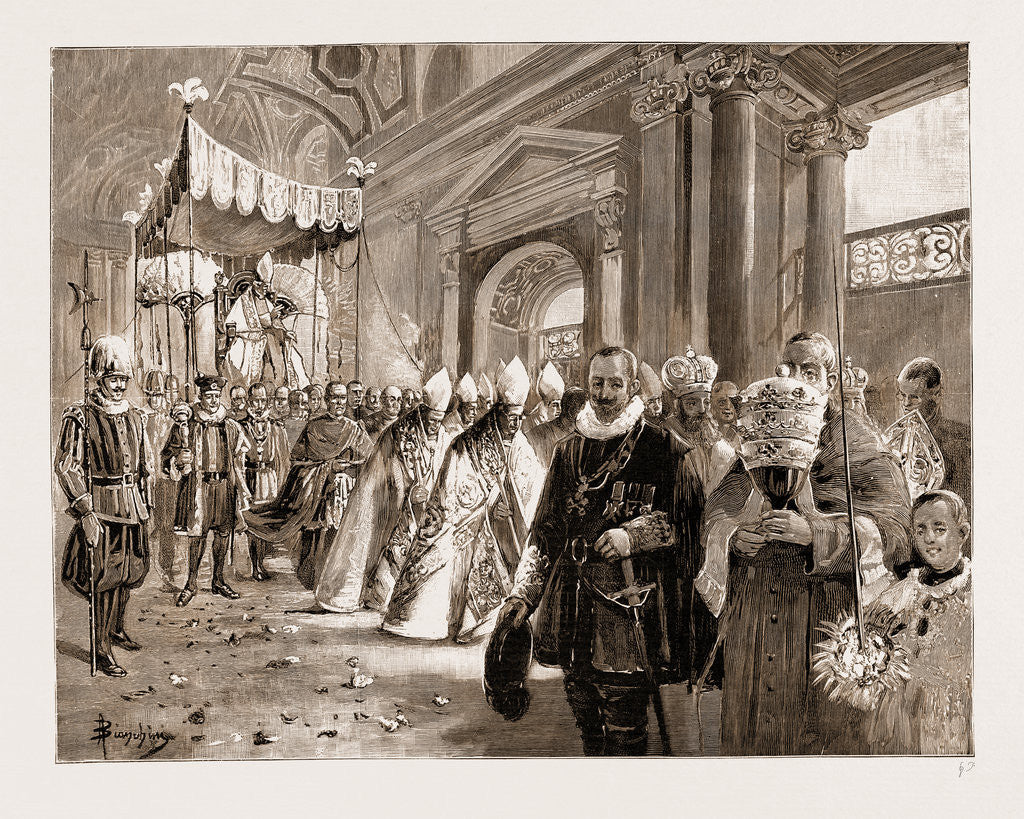 Detail of Canonisation Of Two Priests At St. Peter's, Rome, 1897 by Anonymous