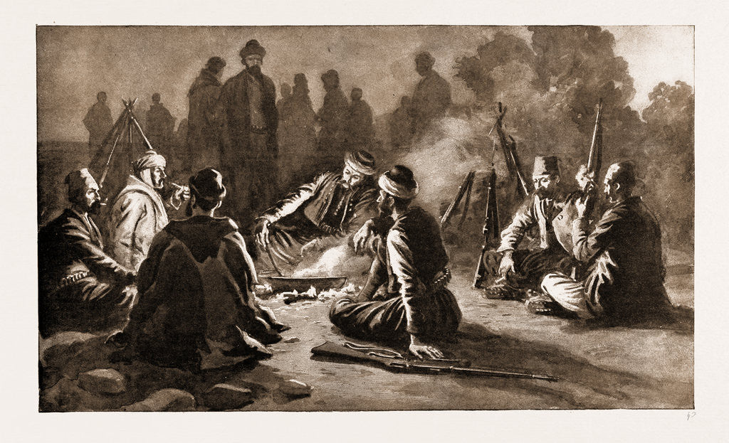 Detail of The First Turkish Regiment To Enter Domoko: Bivouacking At The Head Of The Phourka Pass, 1897 by Anonymous