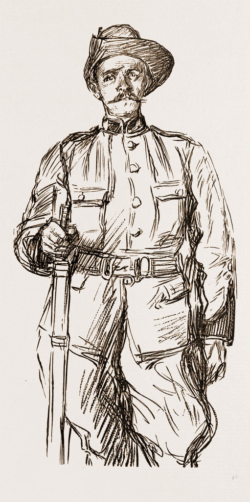 Detail of A Sergeant And A Private, New Zealand Mounted by Anonymous