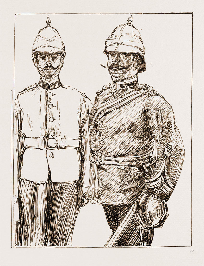 Detail of Captain Marquis Testaferrata Olivier And A Private Of Ist Royal Malta Regiment by Anonymous