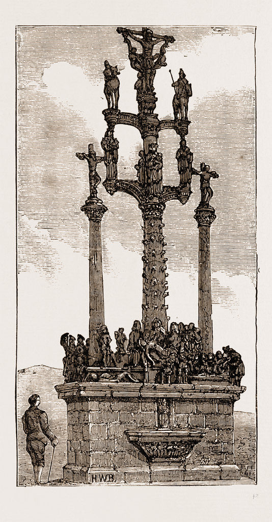 Detail of Calvary At St. Thegonnec, Brittany by Anonymous