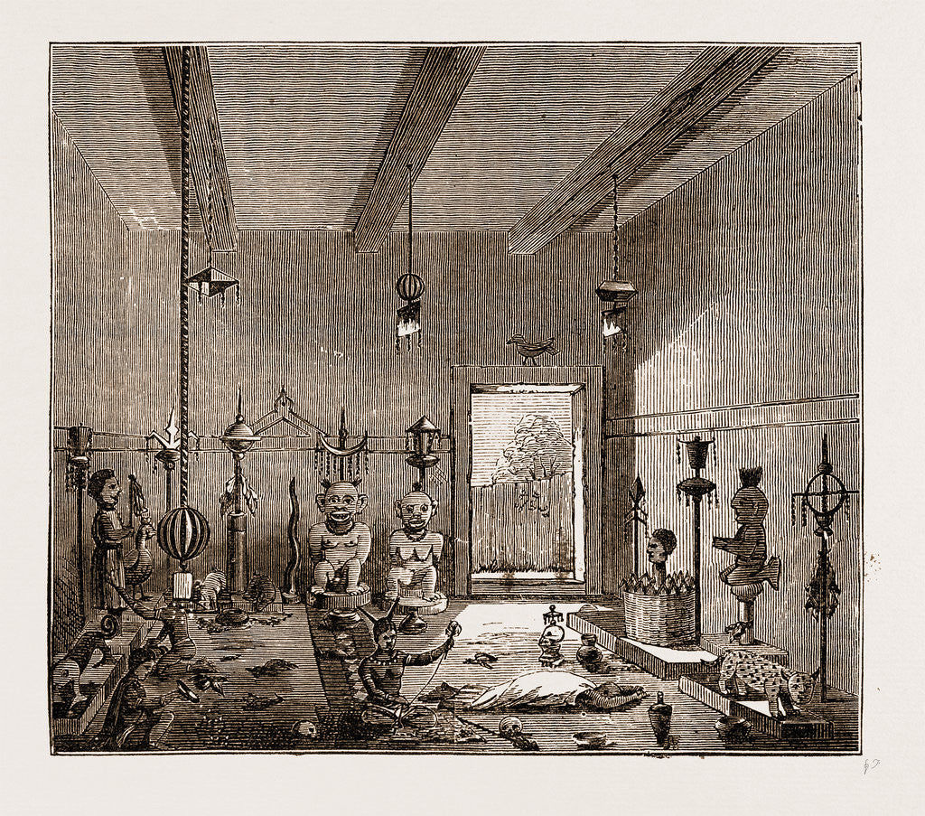 Detail of Prince Hahansu's Fetish House At Coomassie, The Ashantee War 1873. Anglo-ashanti Wars Between The Ashanti Empire by Anonymous