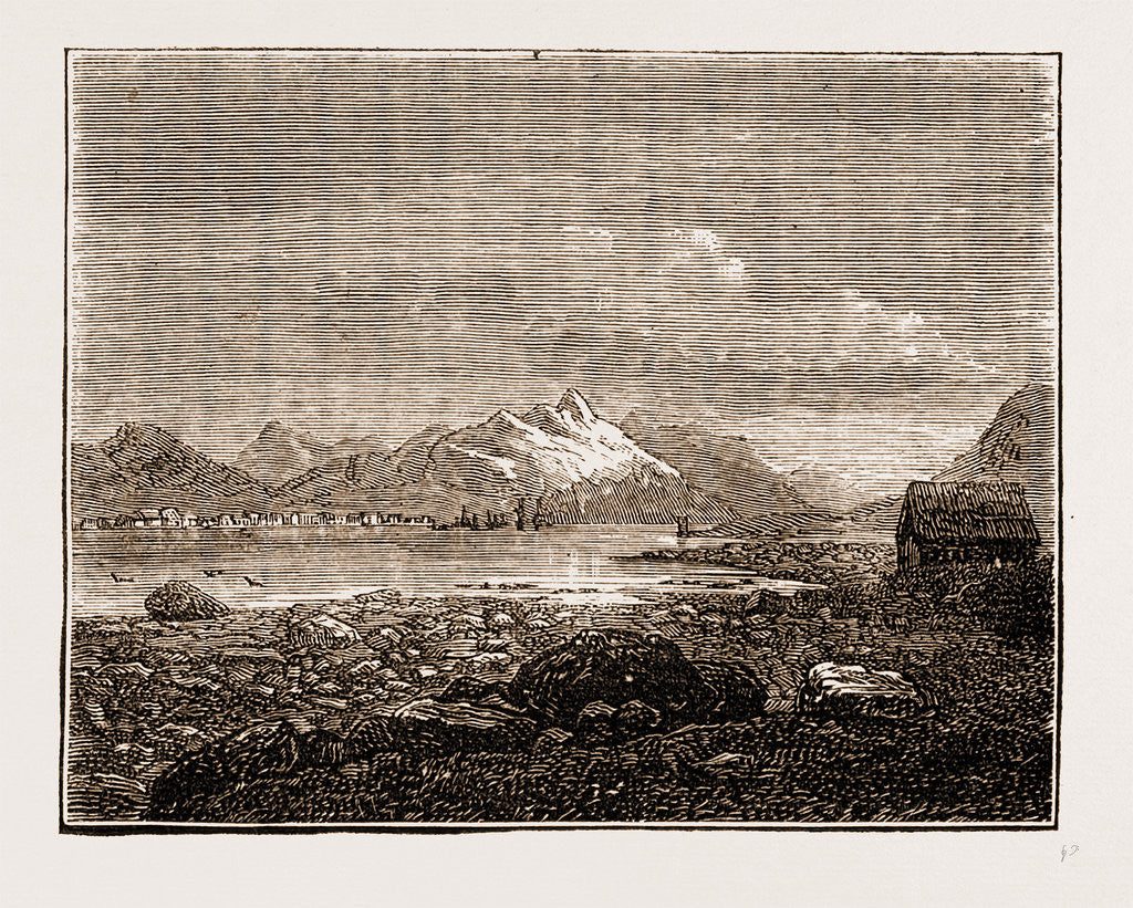 Detail of Tromsoe, Norway Engraving 1873 by Anonymous