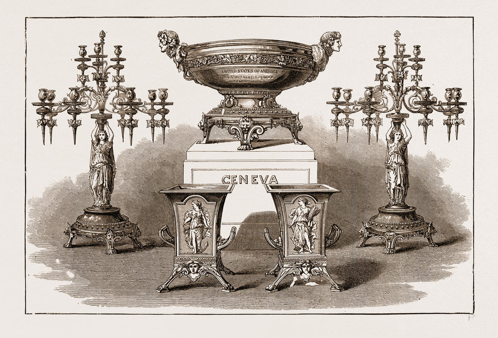 Detail of Service Of Plate Presented By The United States Government To Each Of The Geneva Arbitrators by Anonymous