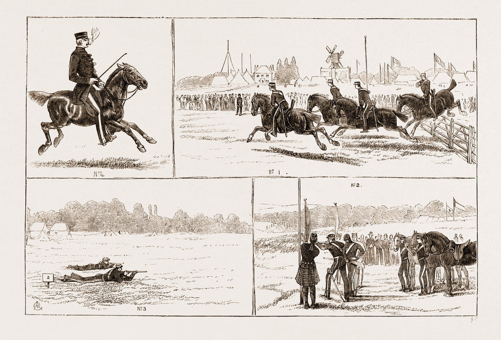 Detail of The Volunteer Camp At Wimbledon UK 1873 by Anonymous