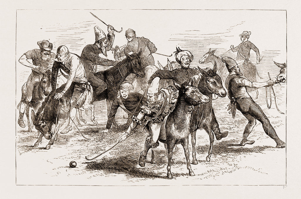 Detail of Polo Burlesqued, The Volunteer Camp At Wimbledon UK 1873 by Anonymous