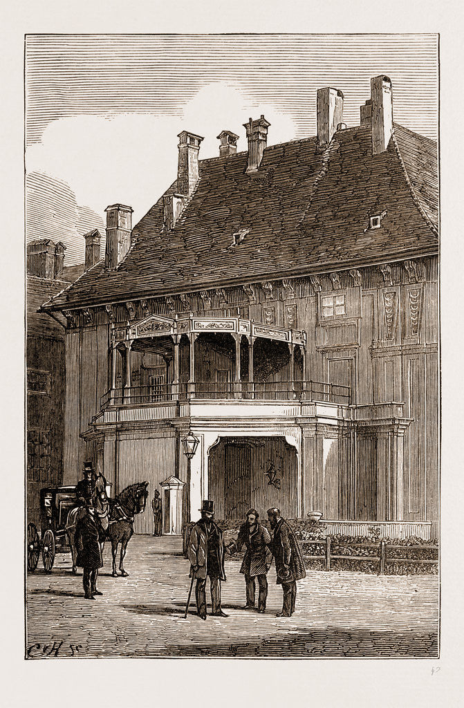 Detail of Private Entrance To The Emperor's Palace, Vienna Engraving 1873 by Anonymous