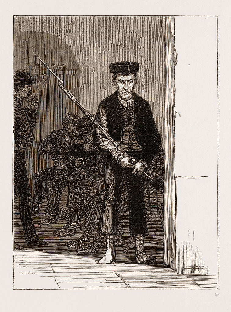 Detail of A National Guard Sentry At Cordova by Anonymous