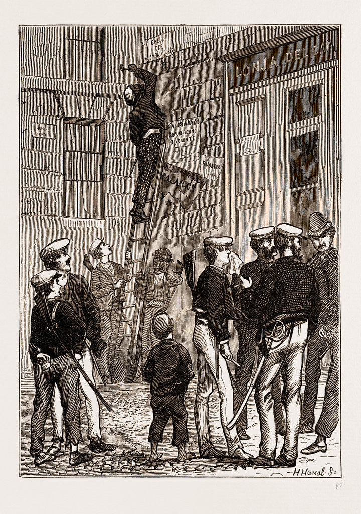 Detail of Removing The Name Of A Street by Anonymous