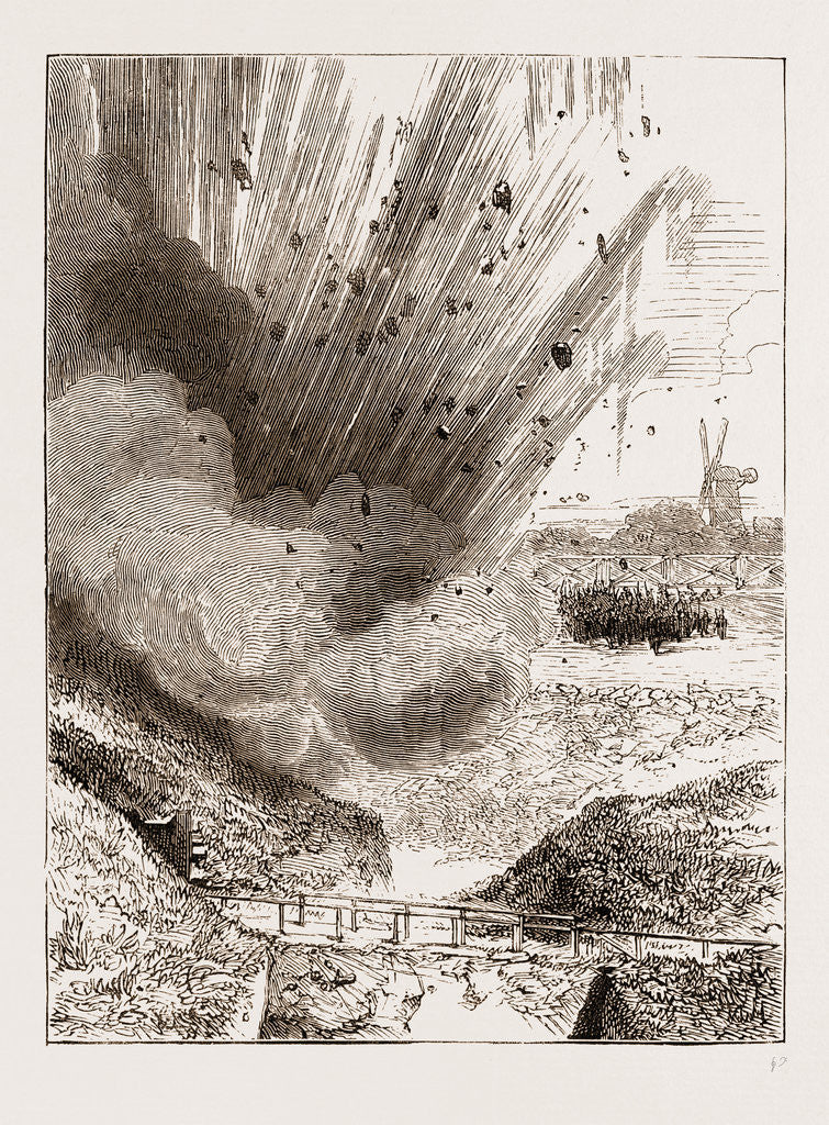 Detail of Exploding Mine In The New Ravelin, Chatham UK 1873 by Anonymous