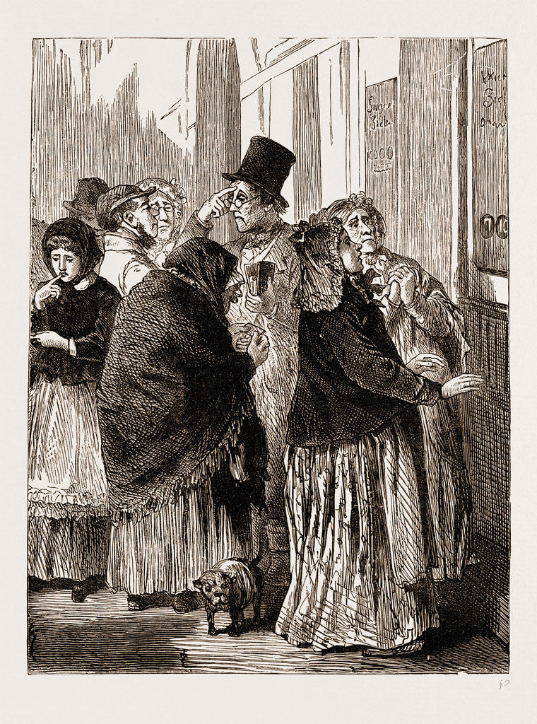 Detail of Before The Lottery Office, Vienna Austria 1873 by Anonymous