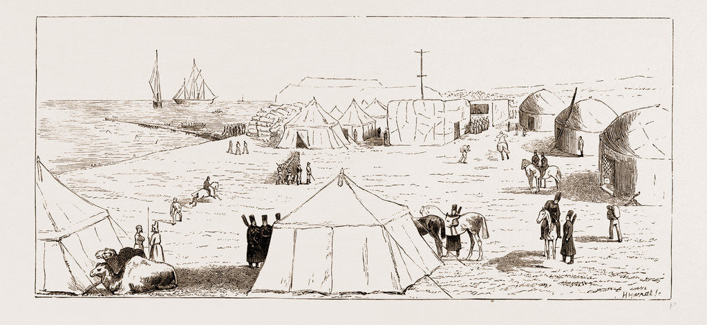 Detail of Encampment On The Kinderlinsky Gulf, East Coast Of Caspian Sea by Anonymous