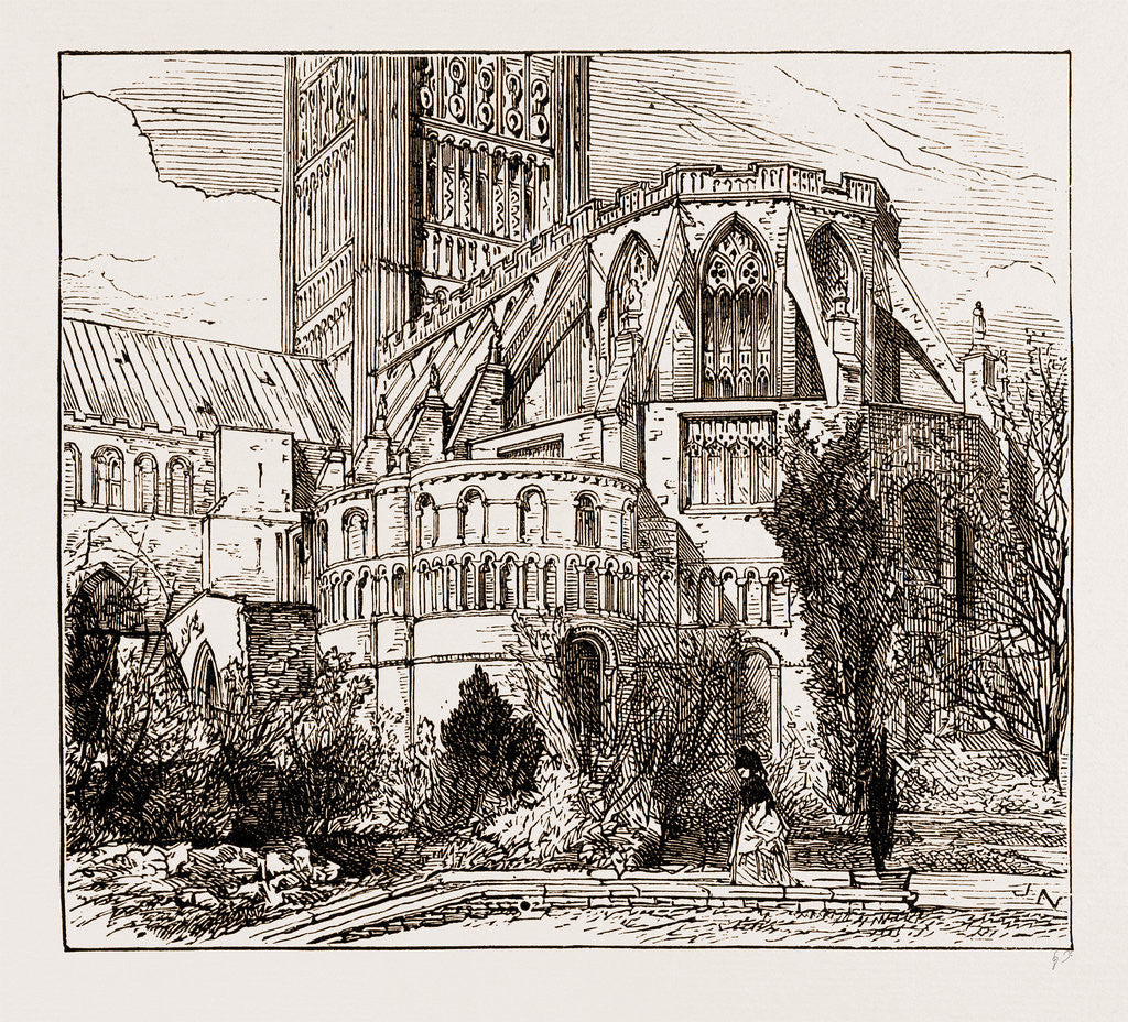 Detail of Norwich Cathedral, Social Science Congress At Norwich UK 1873 by Anonymous