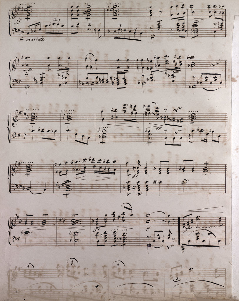 Handwritten sheet music by Anonymous