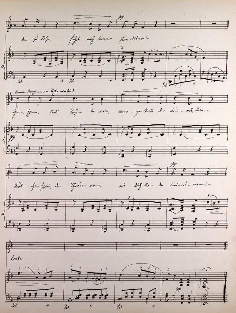 Detail of Handwritten sheet music by Anonymous