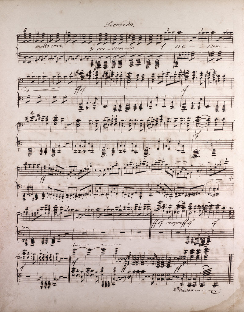 Detail of Handwritten sheet music by Anonymous