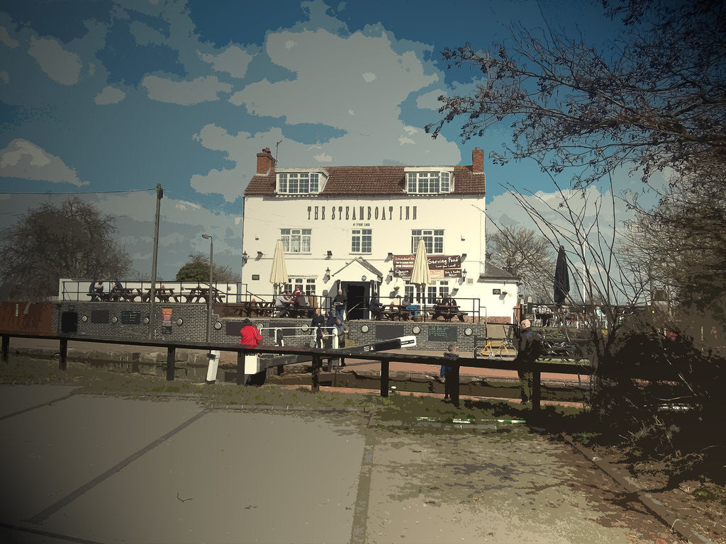 Detail of The Steamboat Inn and Canal Lock by Sarah Smith