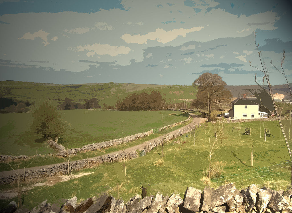Detail of A Quiet Lane Between Aldwark and by Sarah Smith