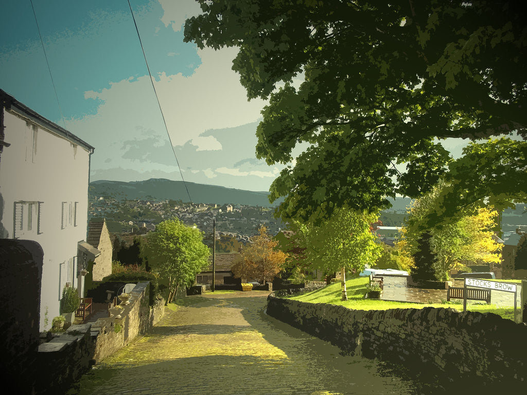 Detail of Tintwistle Village Scene by Sarah Smith