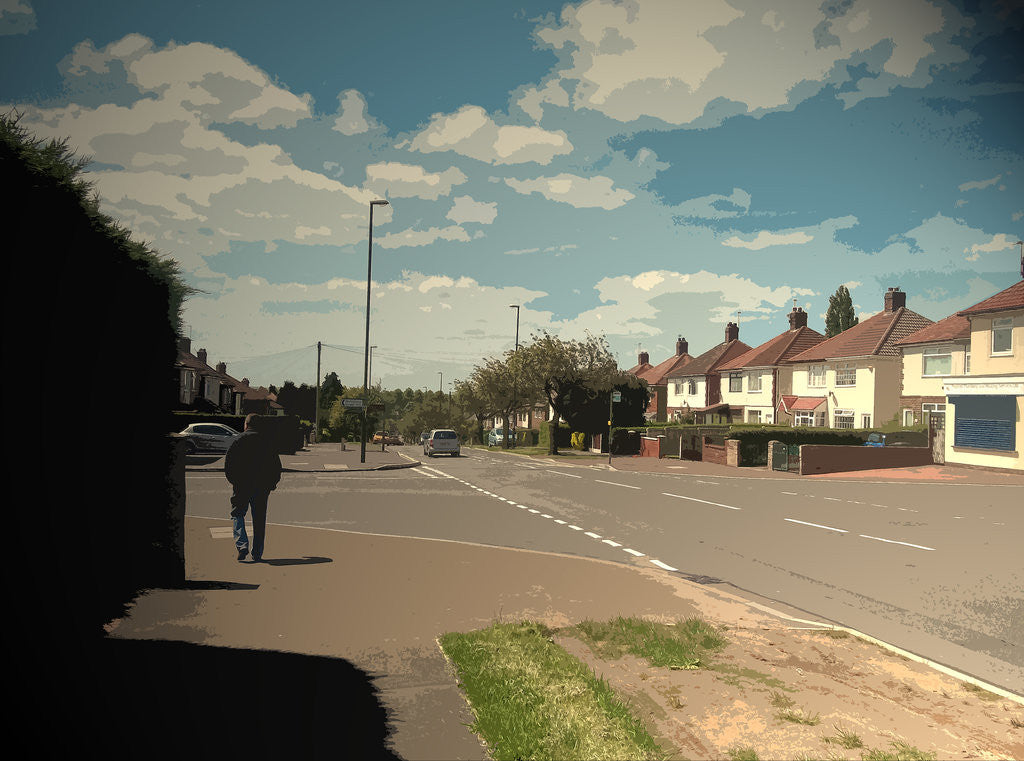 Detail of Chaddesden Park Road in Derby by Sarah Smith