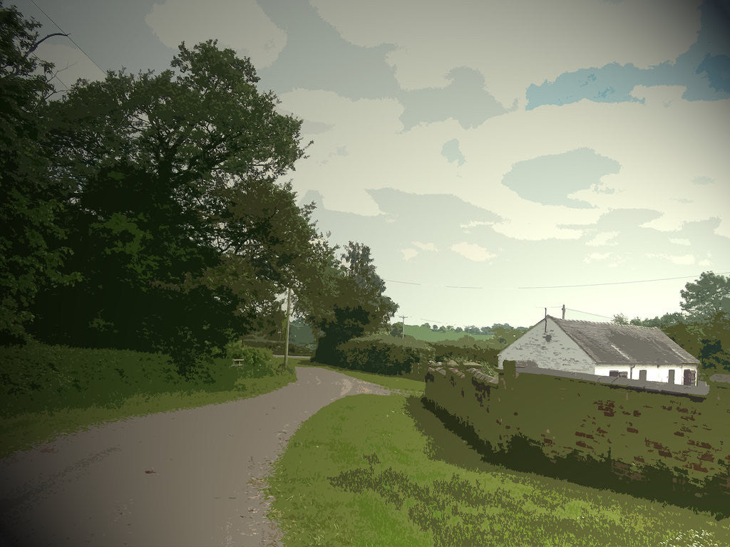 Detail of Rural Lane near Corner Farm by Sarah Smith