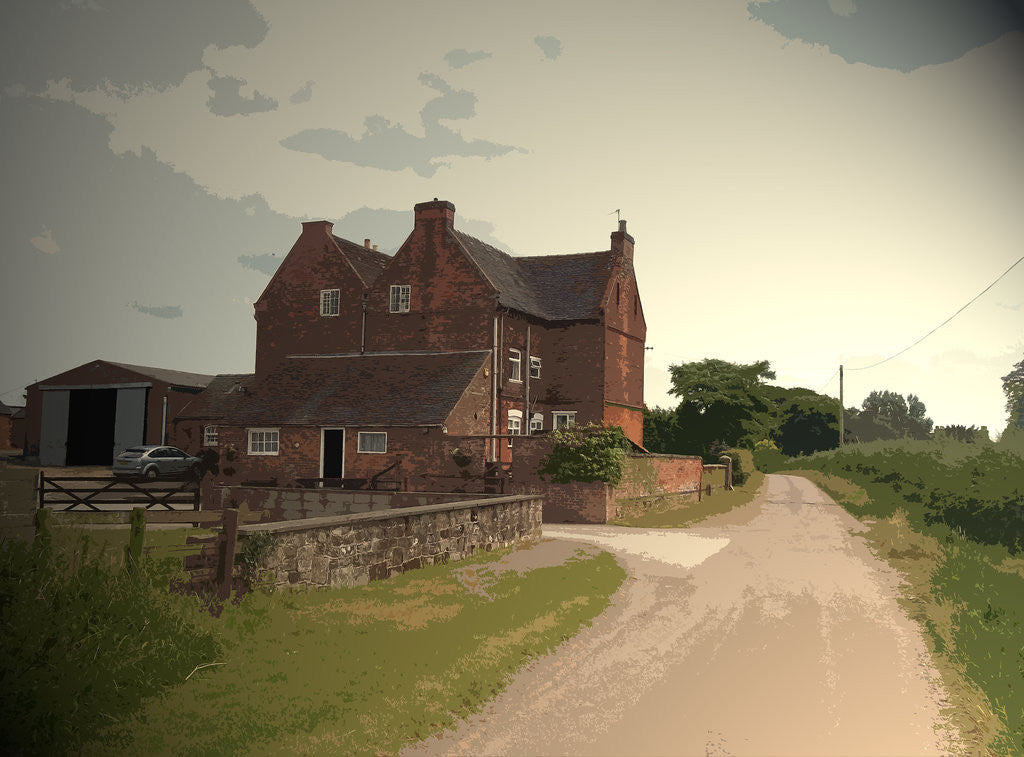 Detail of Hall Farm on Flagshaw Lane by Sarah Smith