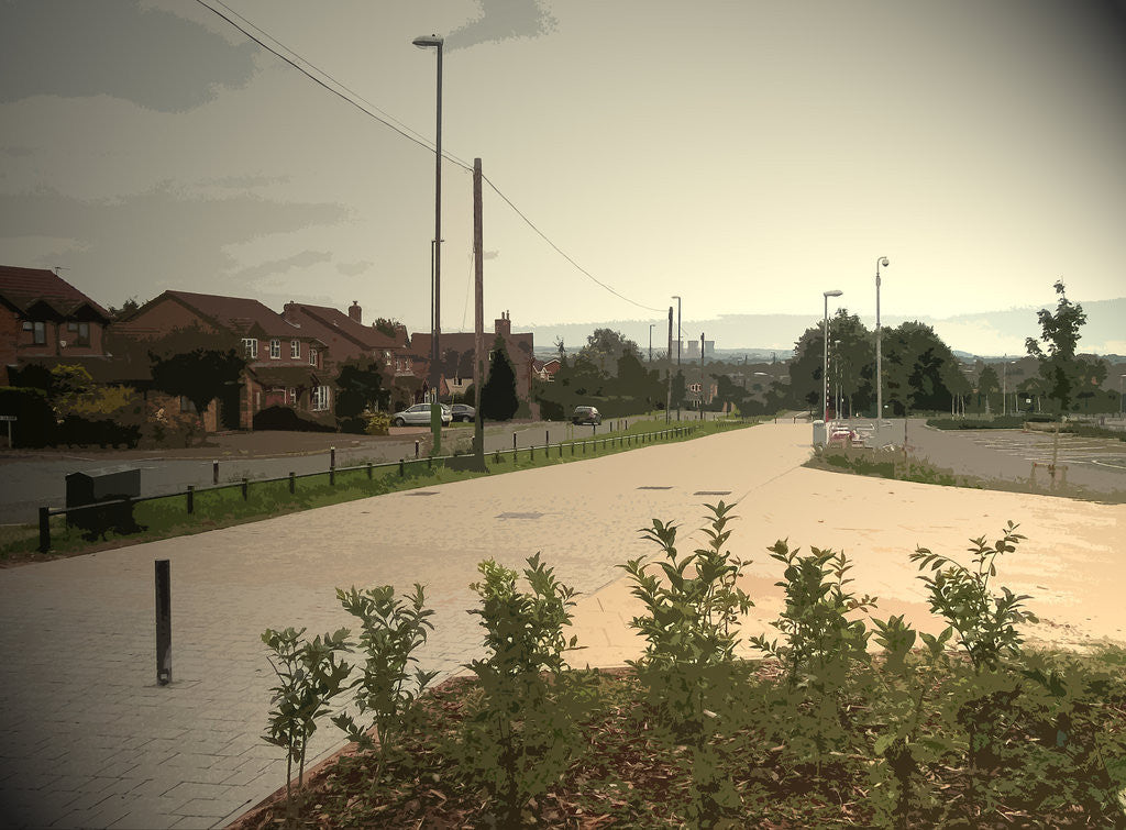 Detail of Cycle Track near Derby Community Sports by Sarah Smith