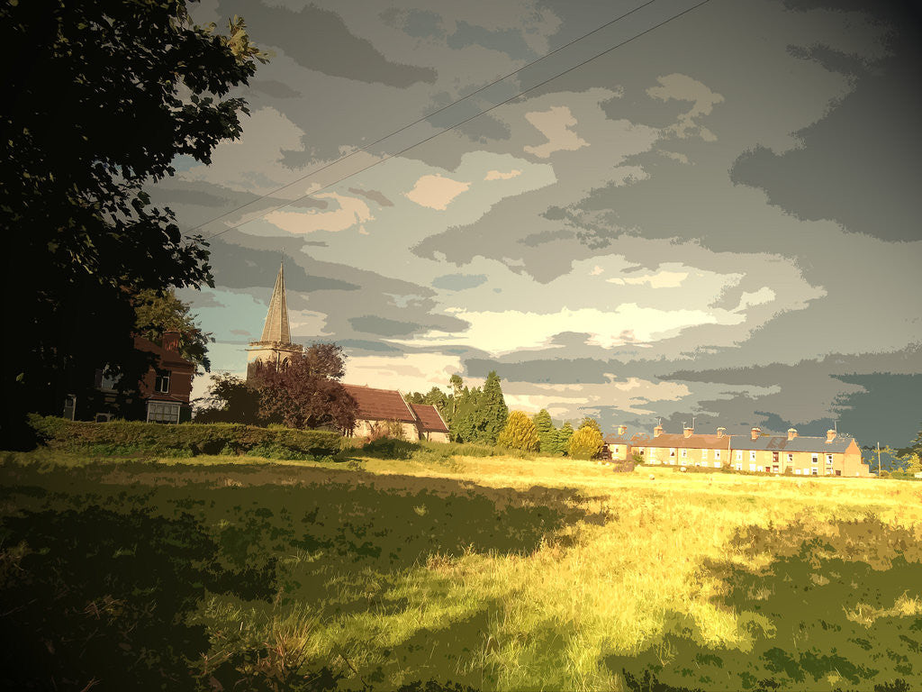 Detail of Abbey Fields and St Michael's Church in by Sarah Smith