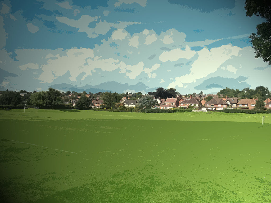 Detail of School Sports Fields in Ashbourne by Sarah Smith