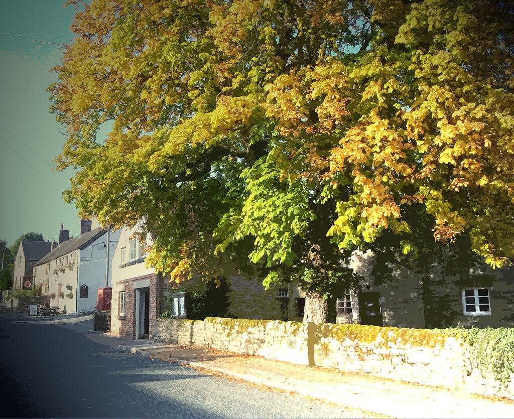 Detail of Village Scene in Hognaston by Sarah Smith