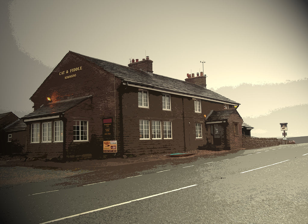 Detail of The Cat and Fiddle Public House by Sarah Smith